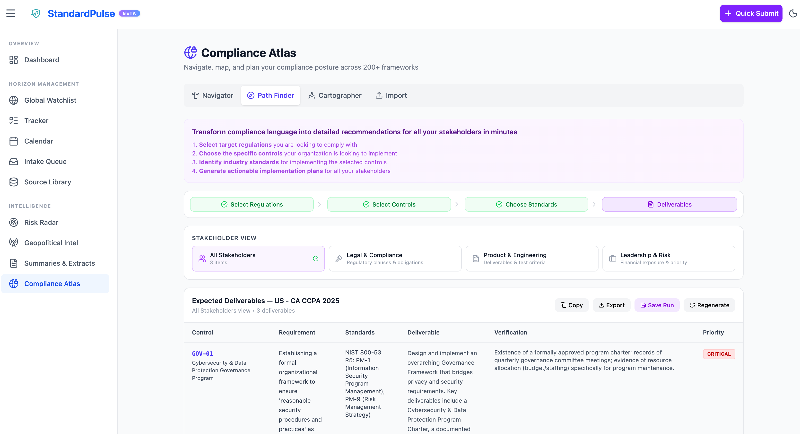 Path Finder compliance gap analysis